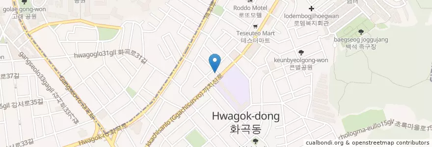 Mapa de ubicacion de 화곡본동치안센터 en Korea Selatan, 서울, 강서구, 화곡본동.