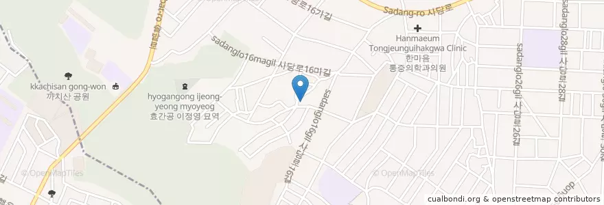 Mapa de ubicacion de 사당4치안센터 en كوريا الجنوبية, سول, 사당4동.