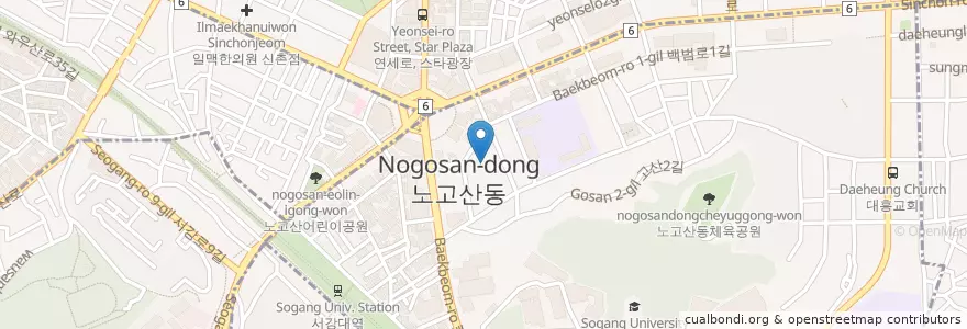 Mapa de ubicacion de 서울특별시지방경찰청 en Corea Del Sud, Seul, 마포구.