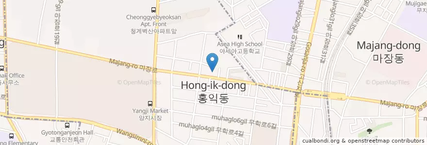 Mapa de ubicacion de 서울특별시지방경찰청 en کره جنوبی, سئول, 성동구, 왕십리도선동.