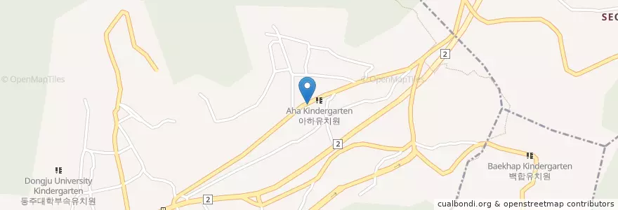 Mapa de ubicacion de 괴정2치안센터 en 대한민국, 부산, 사하구.