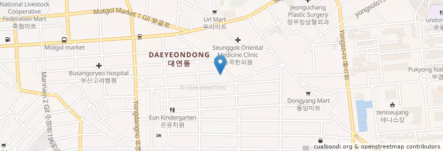 Mapa de ubicacion de 대연치안센터 en كوريا الجنوبية, بسان, 남구, 대연동.