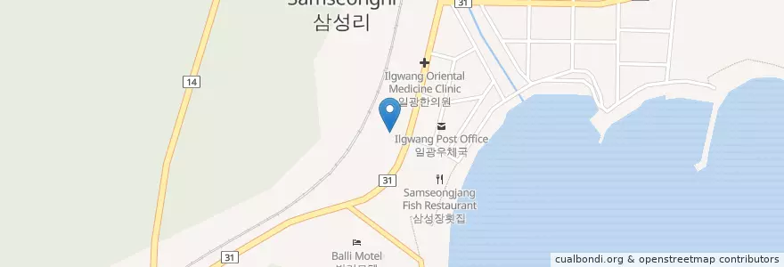 Mapa de ubicacion de 일광치안센터 en Güney Kore, Busan, 기장군, 일광면.