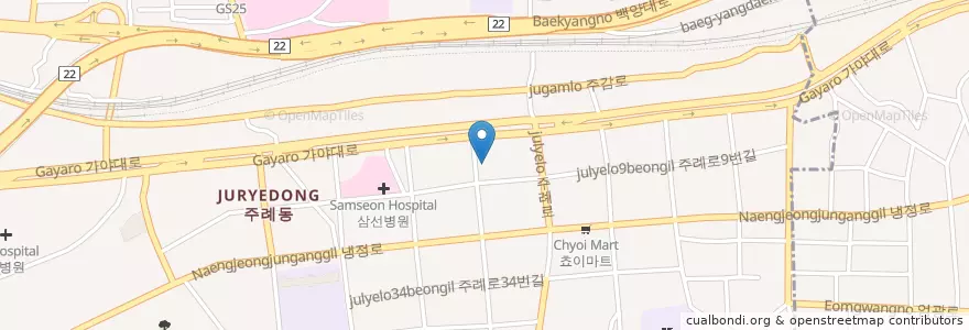 Mapa de ubicacion de 주례2치안센터 en 대한민국, 부산, 주례동.