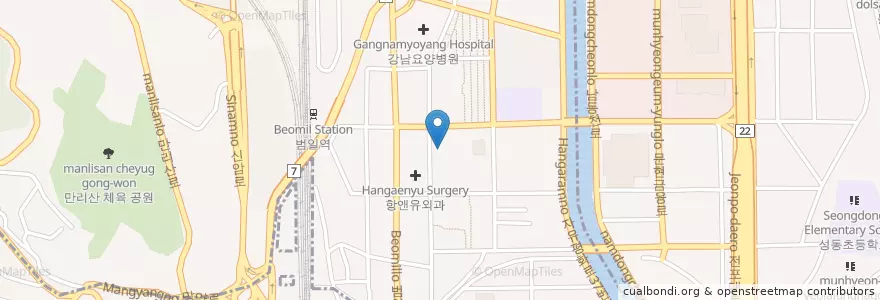 Mapa de ubicacion de 범천1치안센터 en Coreia Do Sul, Busan, 범천동.