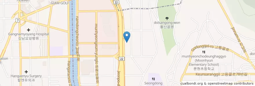 Mapa de ubicacion de 문현2치안센터 en Corée Du Sud, Busan, 남구, 문현동.