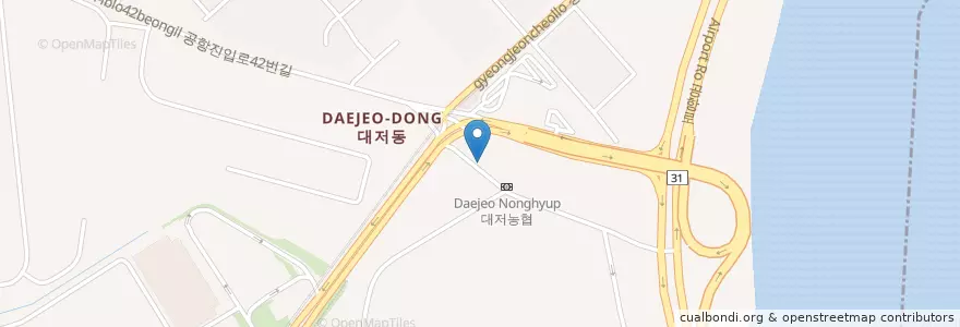 Mapa de ubicacion de 공항치안센터 en 대한민국, 부산, 강서구, 대저동.