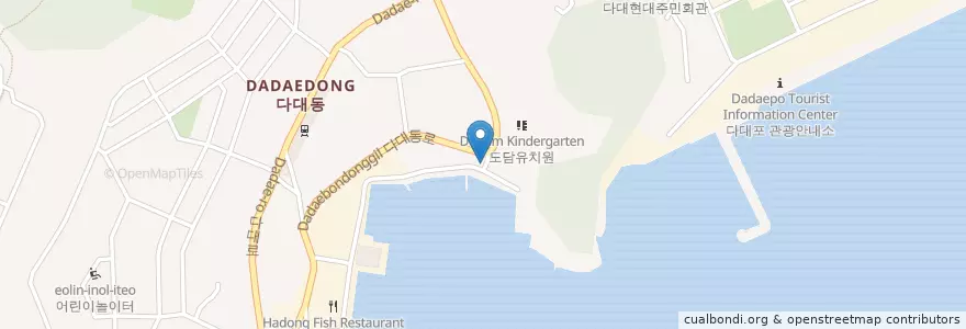 Mapa de ubicacion de 다대1치안센터 en كوريا الجنوبية, بسان, 사하구, 다대동.