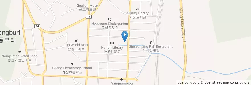 Mapa de ubicacion de 기장자율방범대 en كوريا الجنوبية, بسان, 기장군, 기장읍.