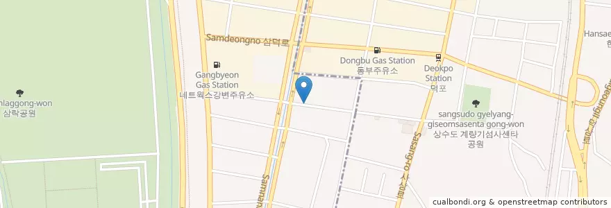 Mapa de ubicacion de 삼락동청년회방범초소 en Güney Kore, Busan, 사상구, 삼락동.