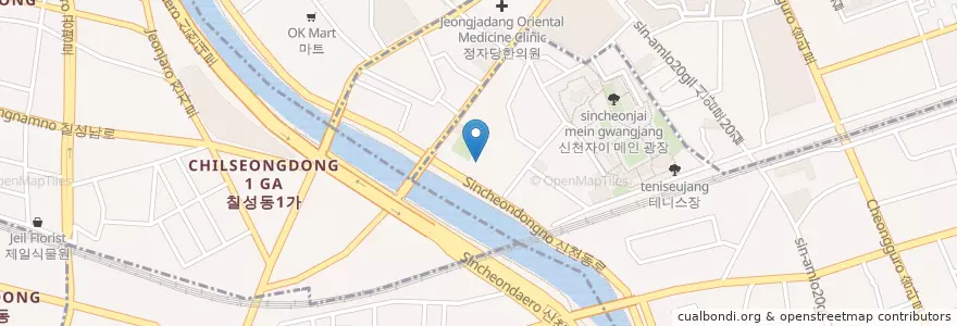 Mapa de ubicacion de Sinam 2 Dong jayul Night Guard en South Korea, Daegu, Sincheon-Dong.