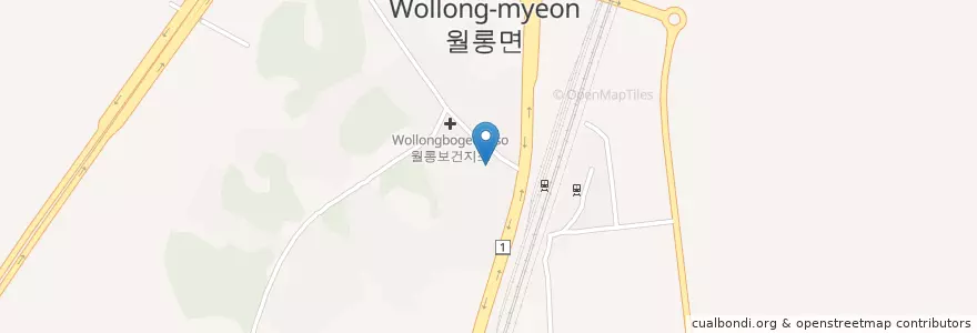 Mapa de ubicacion de 월롱치안센터 en Güney Kore, 경기도, 파주시, 월롱면.