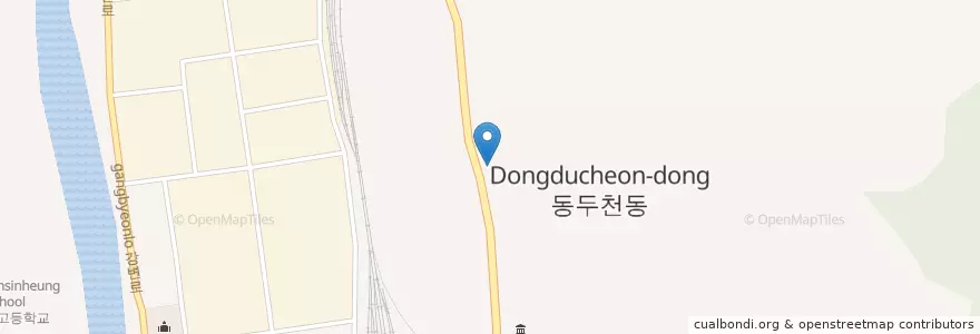 Mapa de ubicacion de 동안치안센터 en Korea Selatan, Gyeonggi, 동두천시.