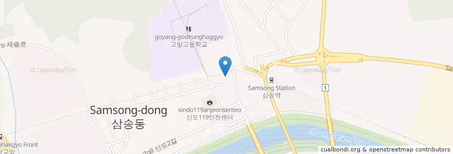 Mapa de ubicacion de 고양경찰서 en Güney Kore, 경기도, 고양시, 덕양구.