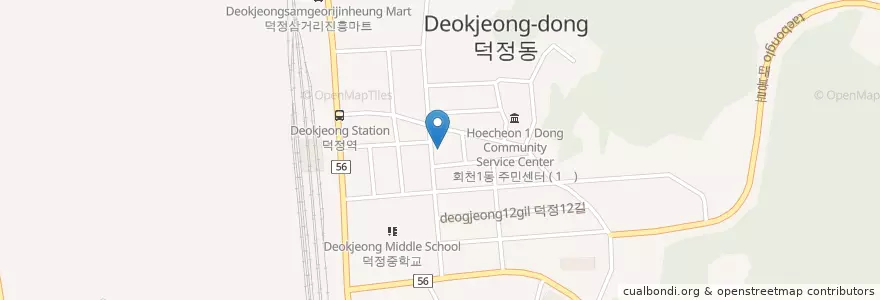 Mapa de ubicacion de 덕정치안센터 en 韩国/南韓, 京畿道, 杨州市.