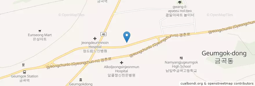 Mapa de ubicacion de 남양주경찰서 en 韩国/南韓, 京畿道, 南楊州市.