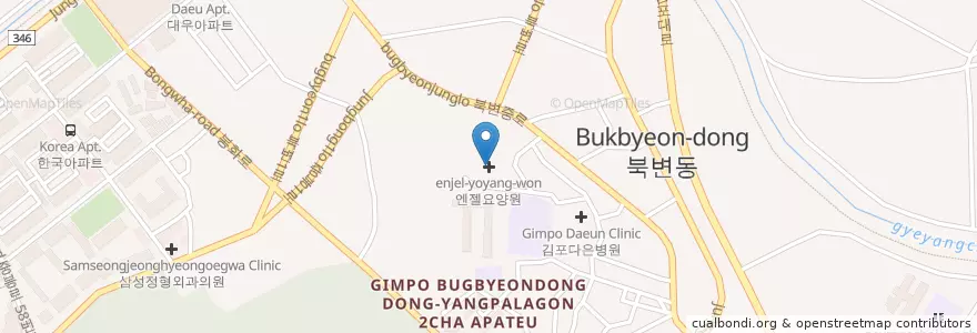 Mapa de ubicacion de 엔젤요양원 en Республика Корея, Кёнгидо, 김포시.