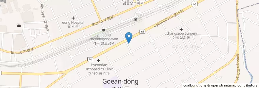 Mapa de ubicacion de 역삼치안센터 en Zuid-Korea, Gyeonggi-Do, 부천시.