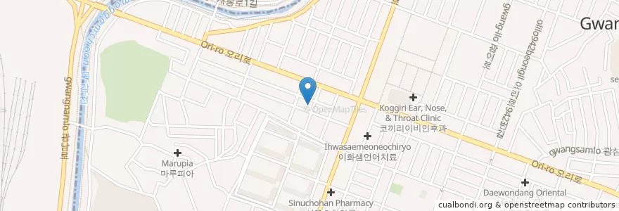 Mapa de ubicacion de 광명경찰서 광명지구대 en 大韓民国, 京畿道, 光明市.