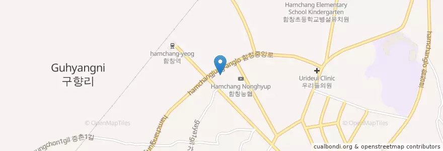 Mapa de ubicacion de 함창파출소 en Corea Del Sur, Gyeongsang Del Norte, 상주시.