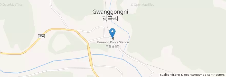 Mapa de ubicacion de 보성경찰서 en 대한민국, 전라남도, 보성군.
