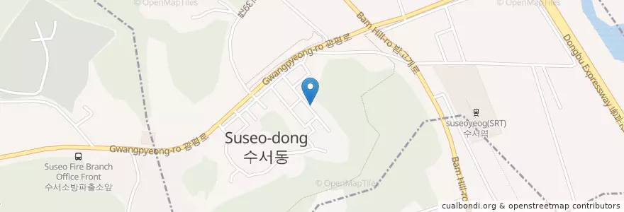 Mapa de ubicacion de 대진디자인고등학교 en Corea Del Sud, Seul, 강남구, 수서동.