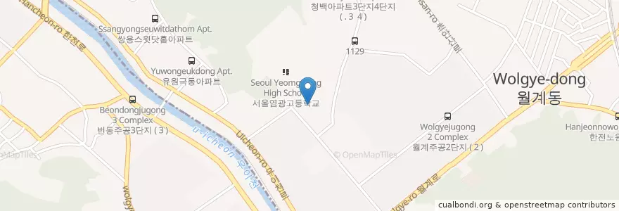 Mapa de ubicacion de 서울염광고등학교 en 대한민국, 서울, 노원구, 월계2동.