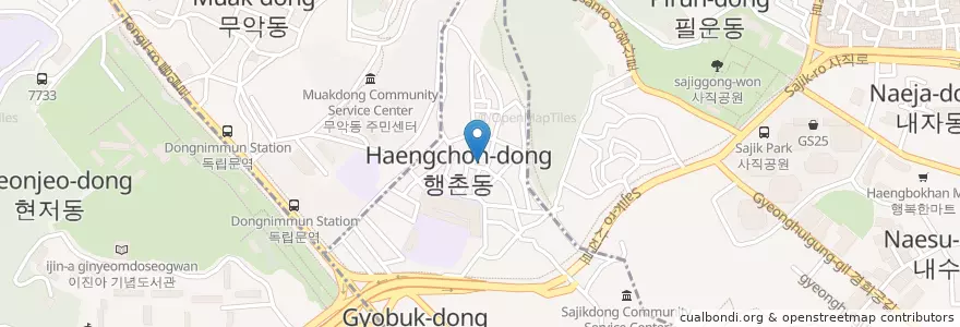 Mapa de ubicacion de Daesinjung High School en South Korea, Seoul, Jongno-Gu, Gyonam-Dong.