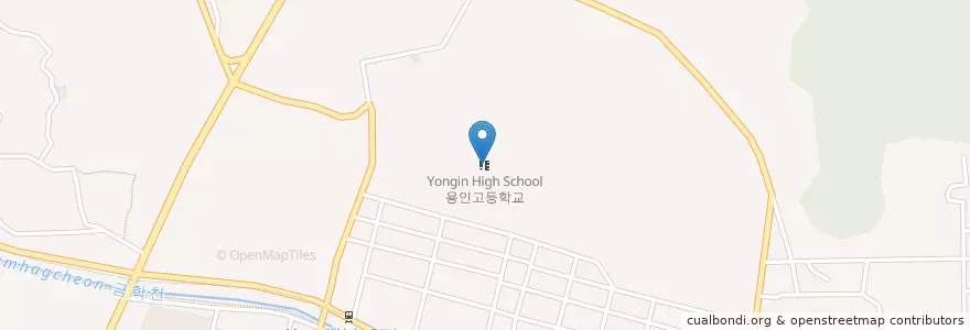 Mapa de ubicacion de 용인고등학교 en Zuid-Korea, Gyeonggi-Do, 용인시, 처인구.