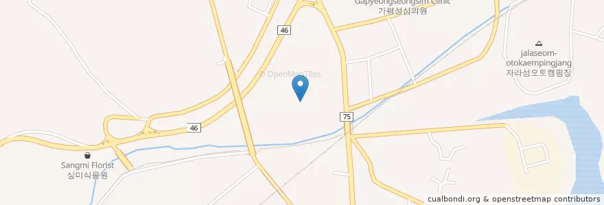 Mapa de ubicacion de 가평고등학교 en Zuid-Korea, Gyeonggi-Do, 가평군.