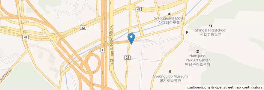 Mapa de ubicacion de 루블루시네마 en Südkorea, Gyeonggi-Do, 용인시, 기흥구.