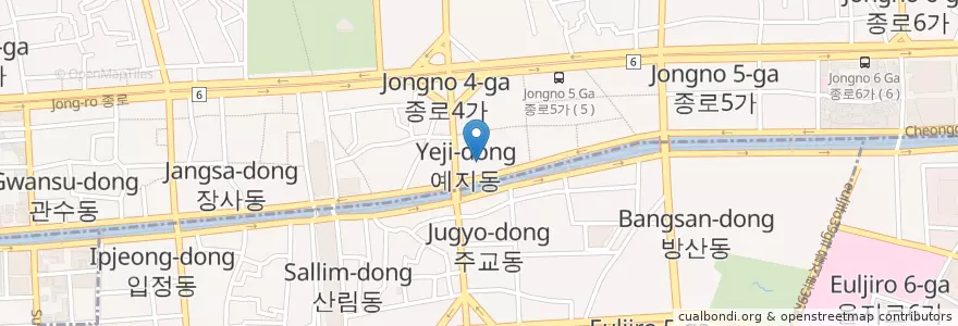 Mapa de ubicacion de 바다극장 en Güney Kore, Seul.