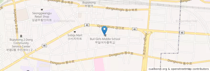 Mapa de ubicacion de 문화극장 en Zuid-Korea, 인천, 부평구, 부평동.