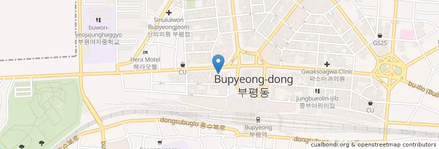 Mapa de ubicacion de 대한극장 en Республика Корея, Инчхон, 부평구, 부평동.