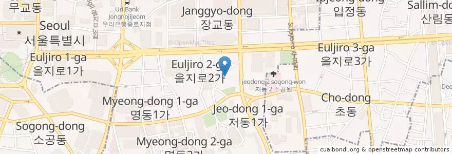 Mapa de ubicacion de 중앙시네마 en Zuid-Korea, Seoel, 명동.