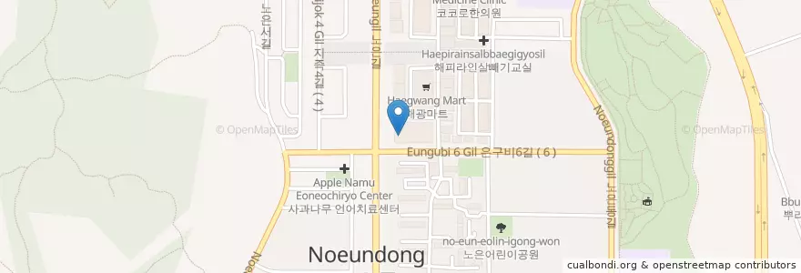 Mapa de ubicacion de CGV 유성노은 en كوريا الجنوبية, دايجيون, 유성구, 노은동.