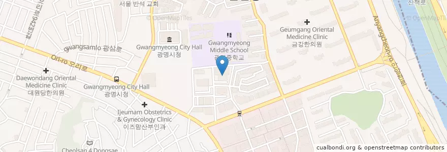 Mapa de ubicacion de CGV광명철산 en Республика Корея, Кёнгидо, 광명시.