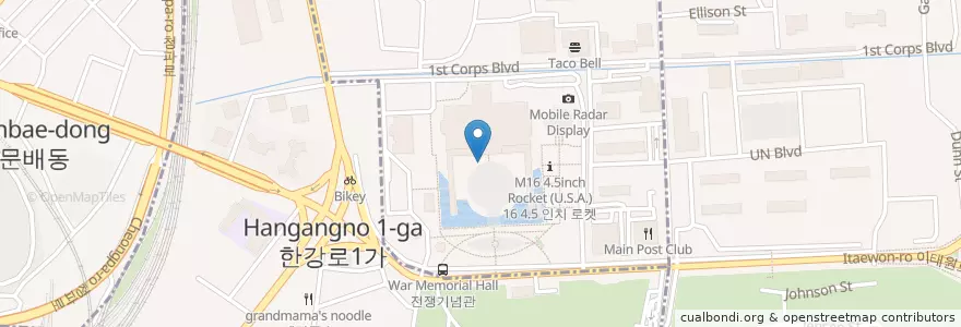 Mapa de ubicacion de 문화극장 en Güney Kore, Seul, 용산구, 한강로동.