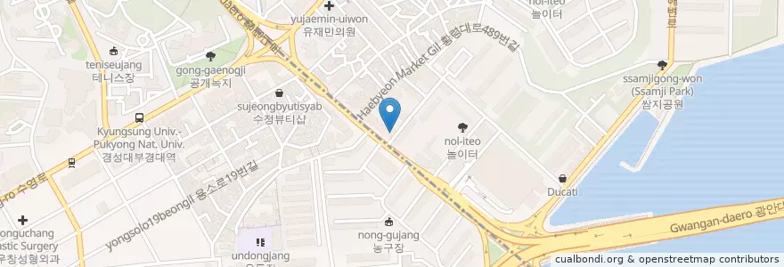 Mapa de ubicacion de SH공간소극장 en Corea Del Sur, Busan, 남구.