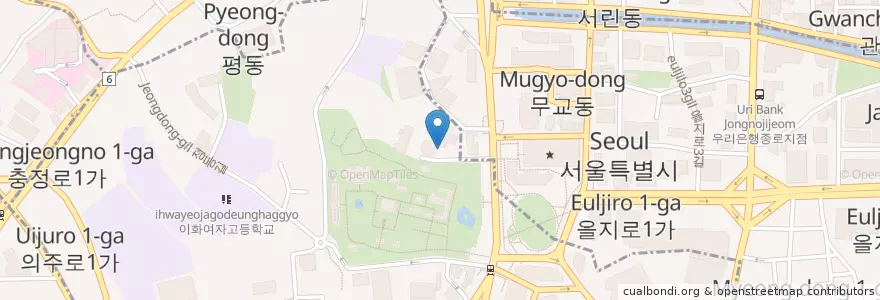Mapa de ubicacion de 세실극장 en Güney Kore, Seul, 소공동.
