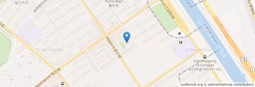 Mapa de ubicacion de 소나무극장 en كوريا الجنوبية, 경기도, 광명시.