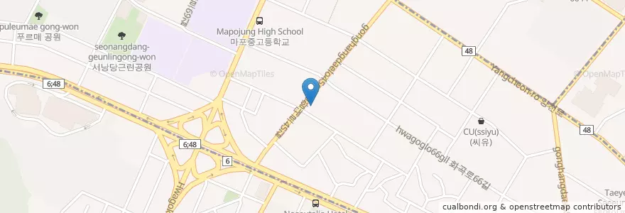 Mapa de ubicacion de 발렌타인극장 en 韩国/南韓, 首尔, 江西区, 등촌1동.