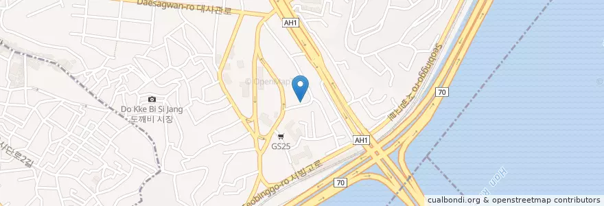 Mapa de ubicacion de 나루터 en 韩国/南韓, 首尔, 龍山區, 한남동.