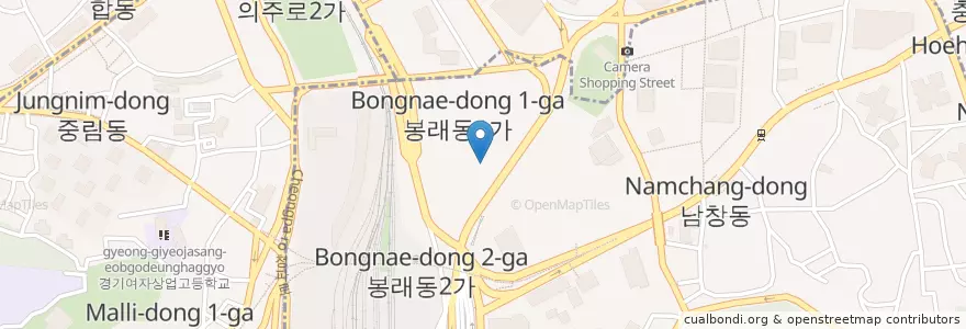 Mapa de ubicacion de 동강나루터 en 大韓民国, ソウル, 中区.