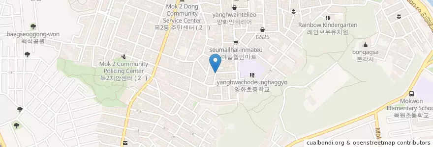 Mapa de ubicacion de 강서농협 en 대한민국, 서울, 양천구, 목2동.