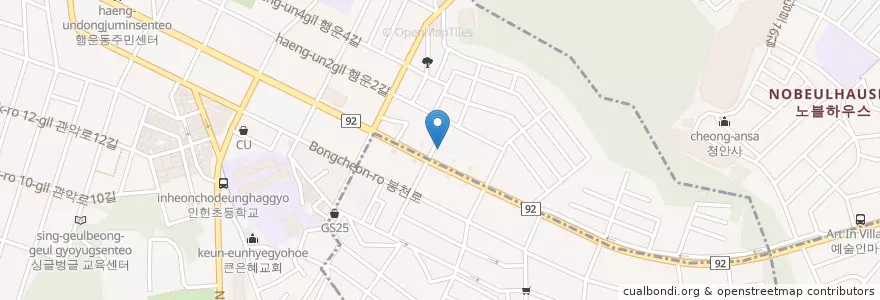 Mapa de ubicacion de 관악농협 en Südkorea, Seoul, 관악구.