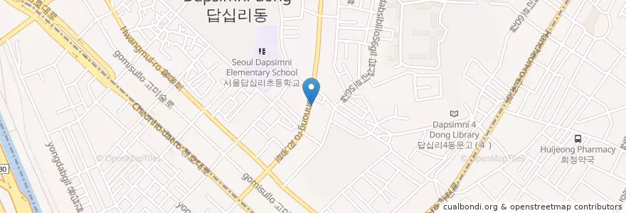 Mapa de ubicacion de 동서울농협 en كوريا الجنوبية, سول, 동대문구, 답십리1동.