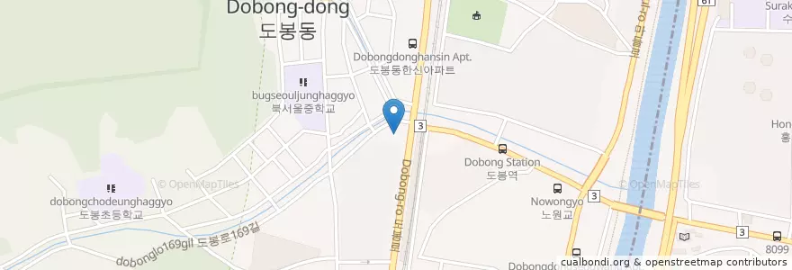 Mapa de ubicacion de 북서울농협 en 대한민국, 서울, 도봉구, 도봉2동.