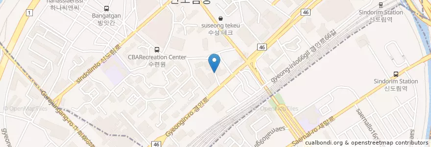 Mapa de ubicacion de 영등포농협 en 대한민국, 서울, 구로구, 신도림동.