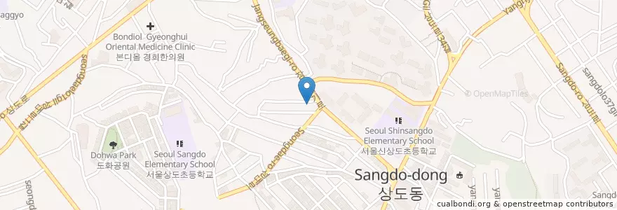 Mapa de ubicacion de 영등포농협 en Korea Selatan, 서울, 동작구.